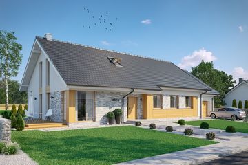  Projekt domu Domena 103 1-A (WRW1324) - projekt domu parterowego - Zdjęcie 2