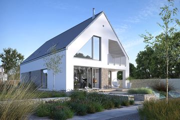  Projekt domu Dostępny 4B (WAW1116) - projekt domu parterowego z poddaszem - Zdjęcie 2