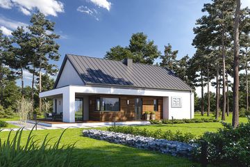  Projekt domu Zgrabny D53 (WWB1055) - projekt domu parterowego - Zdjęcie 3