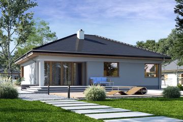  Projekt domu Tomaszek III Novum z garażem 1-st. [A] (WRF1997) - projekt domu parterowego - Zdjęcie 2