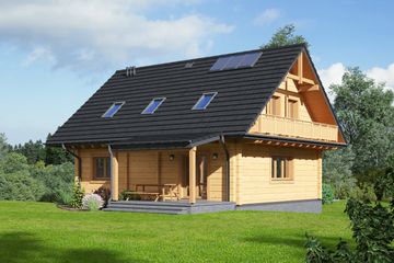  Projekt domu Jaworki 19 dw (KRP2277) - projekt domu parterowego z poddaszem - Zdjęcie 2