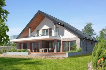  Projekt domu Lagos VI DCP117e (WOB1703) - projekt domu parterowego z poddaszem - Zdjęcie 7