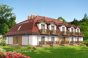  Projekt agroturystyczny Budyn ek wypoczynkowy Ambrowiec LMPS05 (WOB1713) - projekt agroturystyczny parterowego z poddaszem - Zdjęcie 2