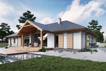  Projekt domu Adelajda DCB132 (WOB1715) - projekt domu parterowego - Zdjęcie 3
