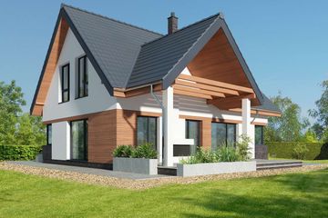  Projekt domu Pireus IV Pasywny 3c LDP03c (WOB1717) - projekt domu parterowego z poddaszem - Zdjęcie 2