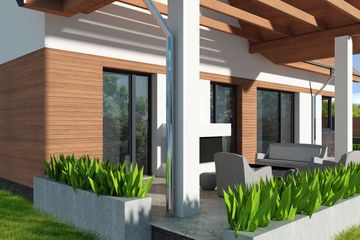  Projekt domu Pireus IV Pasywny 3c LDP03c (WOB1717) - projekt domu parterowego z poddaszem - Zdjęcie 4