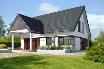  Projekt domu Pireus IV Pasywny 3c LDP03c (WOB1717) - projekt domu parterowego z poddaszem - Zdjęcie 5