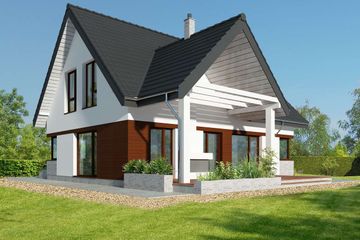  Projekt domu Pireus IV Pasywny 3c LDP03c (WOB1717) - projekt domu parterowego z poddaszem - Zdjęcie 6