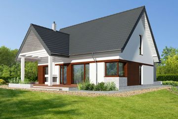  Projekt domu Pireus IV Pasywny 3c LDP03c (WOB1717) - projekt domu parterowego z poddaszem - Zdjęcie 7