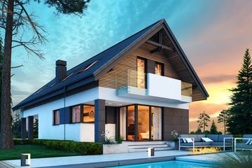  Projekt domu Szach N 2G+ (BSB1135) - projekt domu parterowego z poddaszem - Zdjęcie 1