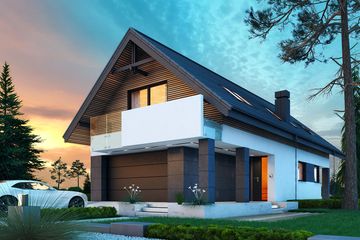  Projekt domu Szach N 2G+ (BSB1135) - projekt domu parterowego z poddaszem - Zdjęcie 2