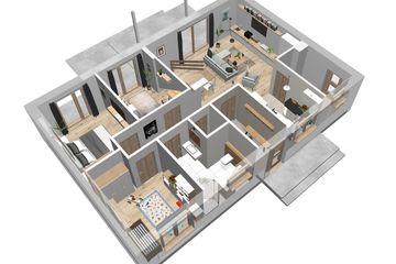  Projekt domu Nina 3 Nova A (WRD2514) - projekt domu parterowego - Zdjęcie 3