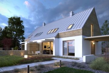  Projekt domu Rozważny 3 (WAW1119) - projekt domu parterowego z poddaszem - Zdjęcie 2