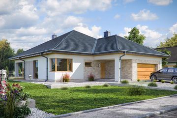 Projekt domu Domena 125 B (WRW1325) - projekt domu parterowego - Zdjęcie 1
