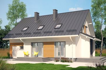  Projekt domu APS 229 NEW (LUA1449) - projekt domu parterowego z poddaszem - Zdjęcie 2