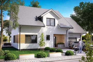  Projekt domu KA80 (PKT1090) - projekt domu parterowego z poddaszem - Zdjęcie 1