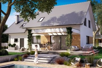  Projekt domu KA80 (PKT1090) - projekt domu parterowego z poddaszem - Zdjęcie 2