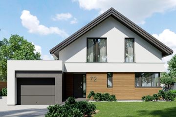  Projekt domu HomeKoncept 72 (KRX1093) - projekt domu parterowego z poddaszem - Zdjęcie 1