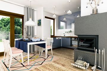  Projekt domu Grab z garażem 1-st. bliźniak [A1-BL1] (WRF2005) - projekt domu parterowego z poddaszem - Zdjęcie 4