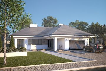  Projekt domu Ambrozja 14 (BSA2222) - projekt domu parterowego - Zdjęcie 1