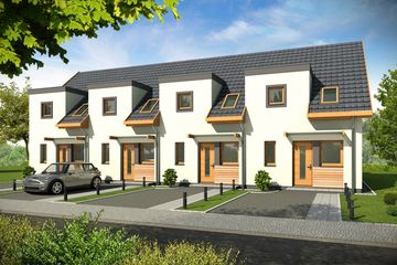  Projekt domu Emilka - szereg l+s+p (WRD2785) - projekt domu parterowego z poddaszem - Zdjęcie 1