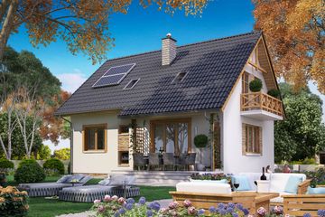  Projekt domu BW-49 wariant 10 podpiwniczony (JGC1215) - projekt domu parterowego z poddaszem - Zdjęcie 3