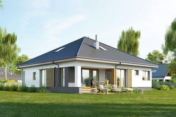  Projekt domu E-244a (WAX1152) - projekt domu parterowego - Zdjęcie 2