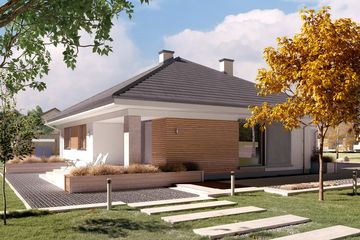  Projekt domu Kiwi 5 (BSA2225) - projekt domu parterowego - Zdjęcie 2