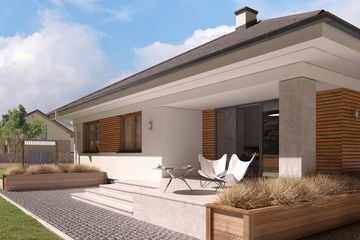  Projekt domu Kiwi 5 (BSA2225) - projekt domu parterowego - Zdjęcie 4