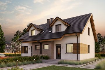  Projekt domu Eco 25 (WOZ1025) - projekt domu parterowego z poddaszem - Zdjęcie 1