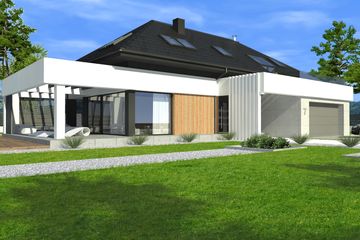  Projekt domu New House 7 (KRZ1010) - projekt domu parterowego z poddaszem - Zdjęcie 2