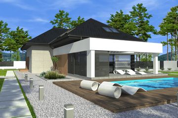  Projekt domu New House 7 (KRZ1010) - projekt domu parterowego z poddaszem - Zdjęcie 6