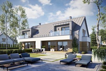  Projekt domu TK90B (WAK1092) - projekt domu parterowego z poddaszem - Zdjęcie 2