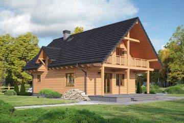  Projekt domu Brzoza dws x (KRP2281) - projekt domu parterowego z poddaszem - Zdjęcie 2