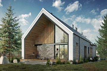  Projekt domu Z wnęką 06 (KZB1046) - projekt domu parterowego z poddaszem - Zdjęcie 6