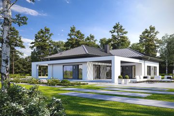  Projekt domu Klarowny D55 (WWB1057) - projekt domu parterowego - Zdjęcie 2