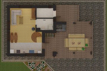  Projekt domu letniskowego Zielona Chatka (SKA1082) - projekt domu letniskowego parterowego z poddaszem - Zdjęcie 5