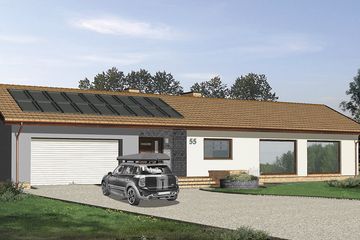  Projekt domu Równik II (WRH1217) - projekt domu parterowego - Zdjęcie 1