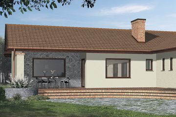  Projekt domu Równik II (WRH1217) - projekt domu parterowego - Zdjęcie 2