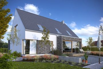  Projekt domu Atrakcyjny 1A (WAW1112) - projekt domu parterowego z poddaszem - Zdjęcie 4