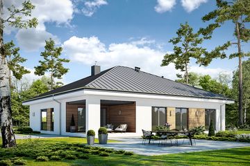  Projekt domu Dostępny D45 wariant II (WWB1058) - projekt domu parterowego - Zdjęcie 2