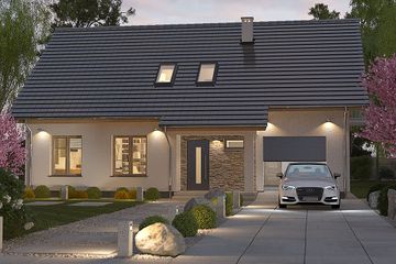  Projekt domu Werbena Lux A (WRD2789) - projekt domu parterowego z poddaszem - Zdjęcie 2