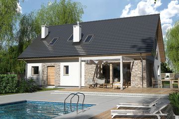  Projekt domu Werbena Lux A (WRD2789) - projekt domu parterowego z poddaszem - Zdjęcie 4