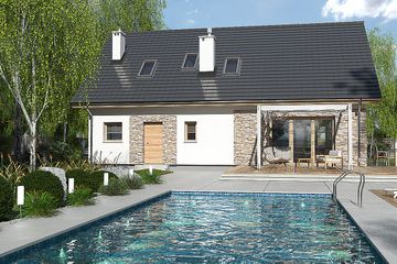  Projekt domu Werbena Lux A (WRD2789) - projekt domu parterowego z poddaszem - Zdjęcie 5