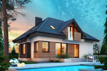  Projekt domu Reksio N+ (BSB1136) - projekt domu parterowego z poddaszem - Zdjęcie 3