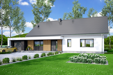  Projekt domu Mochito (WOF1122) - projekt domu parterowego - Zdjęcie 3