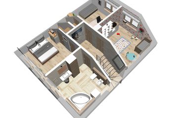  Projekt domu Baset 7 bez garażu (WRL1059) - projekt domu parterowego z poddaszem - Zdjęcie 4