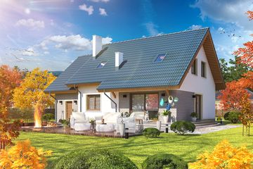  Projekt domu Ajaks (WOE1072) - projekt domu parterowego z poddaszem - Zdjęcie 3