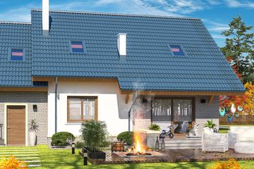  Projekt domu Ajaks (WOE1072) - projekt domu parterowego z poddaszem - Zdjęcie 4