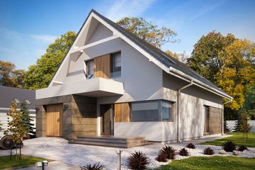  Projekt domu Dana 2 (BSE1156) - projekt domu parterowego z poddaszem - Zdjęcie 1